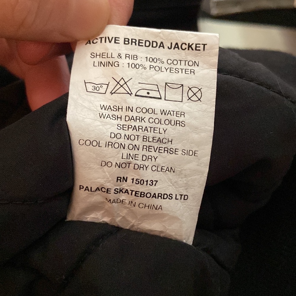 PALACE ACTIVE BREDDA JACKET BLACK STONE WASH - Picture 7 of 8